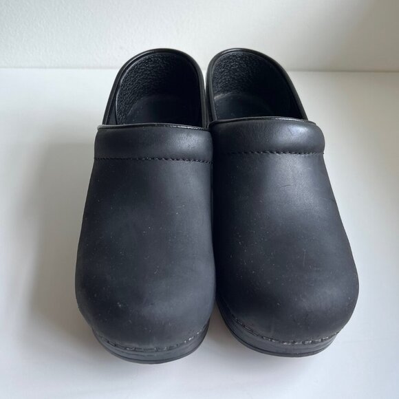 Dansko Professional Black Nubuck Leather Clogs | Size 37 Narrow - Picture 4 of 8